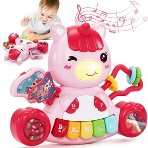 TYMZDYN Baby Toys 6 to 12 Months Baby Girls Activity Early Learning Educational Toys Musical Light Infant Piano Toys 6 9 12 18-Month-Old Baby Gift for 1-Year-Old Boys Girls Christmas Birthday TYMZDYN