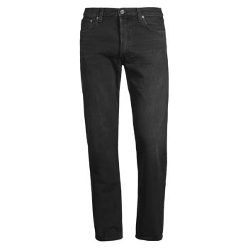 Выцветшие узкие джинсы прямого кроя стрейч BLK DNM