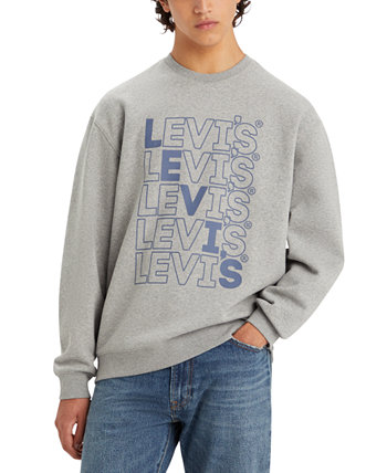 Мужской свитшот свободного кроя с круглым вырезом и логотипом Levi's®
