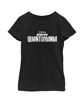 Girl's Ant-Man and the Wasp: Quantumania Movie Logo White  Child T-Shirt Marvel