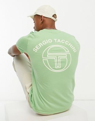 Зеленая футболка с принтом на спине Sergio Tacchini Graciello SERGIO TACCHINI