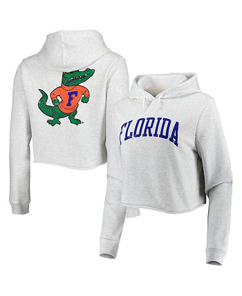 Женский укороченный пуловер с капюшоном Ash Florida Gators 2-Hit 1636 League Collegiate Wear