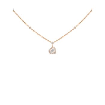 Joy Coeur, розовое золото 18 карат и усилитель; Ожерелье с бриллиантовой подвеской Messika