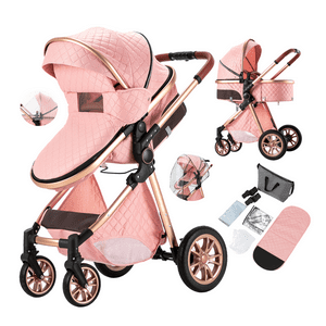 Magic ZC Baby Stroller Travel Systems for Newborns and Toddlers,Lightweight,Foldable Pushchair,Unisex,Pink Magic ZC