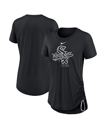 Женская черная футболка Chicago White Sox Side Cinch Fashion Tri-Blend Performance Nike