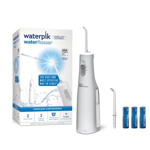 Waterpik Cordless Water Flosser, Battery Operated & Portable for Travel & Home, ADA Accepted Cordless Express, White WF-02(Packaging may vary) Visit the Waterpik Store