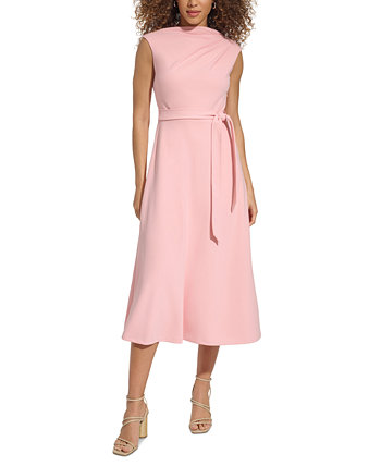 Женское платье миди без рукавов с поясом Calvin Klein