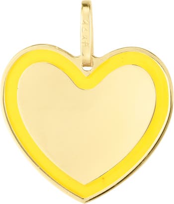 Подвеска-сердечко из 14-каратного желтого золота и эмали KARAT RUSH
