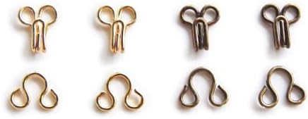 6×11mm Mini Hook and Eye, Hook and Eye Clasp, in 4 Colors, for Doll Clothes Sewing Projects, Mini Craft Supply (10 pairs) Peachcor