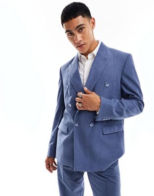 Viggo cord suit jacket in blue Viggo