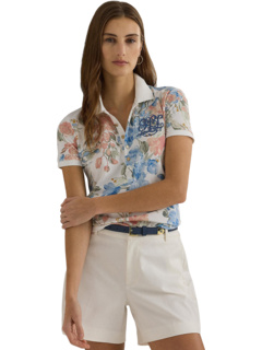 Petite Floral Piqué Polo Shirt LAUREN Ralph Lauren