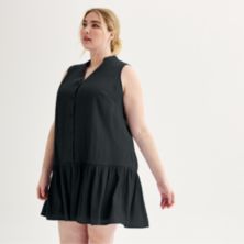 Платье Nine West Plus Size с пуговицами и рюшами Nine West