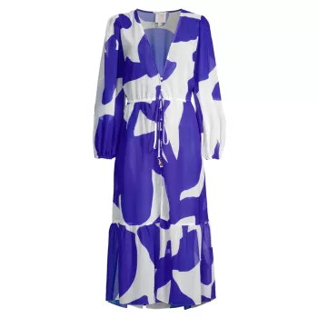 Fiona Grand Foliage Abstract Cover-Up MILLY