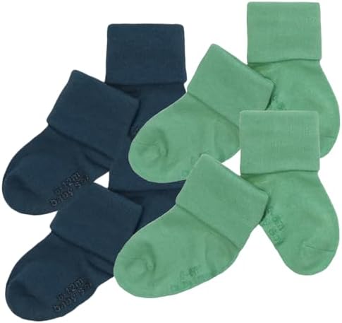 Мягкие носки с ручками для фиксации щиколотки для малышей и малышей Babysoy — набор из четырех или шести штук Babysoy