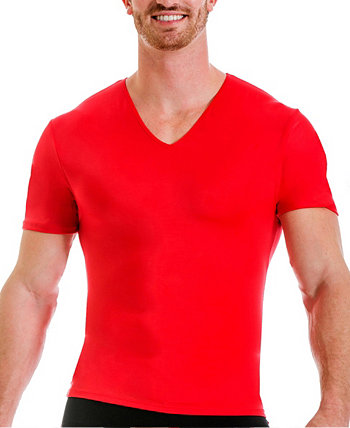 Men's Big & Tall Compression Activewear Short Sleeve V-Neck T-shirt Instaslim
