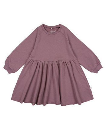 Girls Mini Cloud Sweatshirt Dress, Toddler To Child Pouf