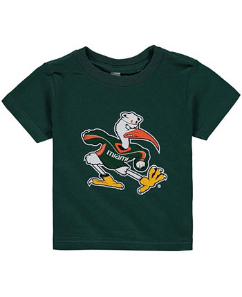 Зеленая футболка с большим логотипом Miami Hurricanes для новорожденных мальчиков и девочек Two Feet Ahead