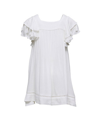 Toddler, Child Girl White Tassel Time Beach Dress Snapper Rock