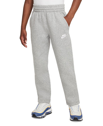 Спортивная одежда для больших детей Клубные флисовые брюки с открытым подолом Nike