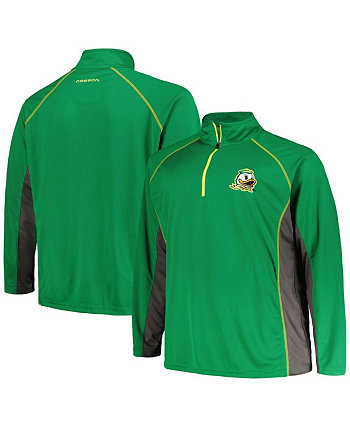 Мужская зеленая куртка-пуловер с рукавами реглан и молнией в четверть Oregon Ducks Big and Tall Profile
