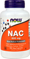 NAC с Селеном и Молибденом - 600 мг - 100 вегетарианских капсул - NOW Foods NOW Foods