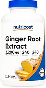 Nutricost Ginger Root Extract 550mg, 240 Capsules (2 Bottles) Nutricost