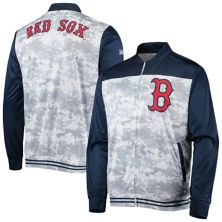 Мужская темно-синяя куртка с молнией во всю длину и камуфляжем Stitches Boston Red Sox Stitches