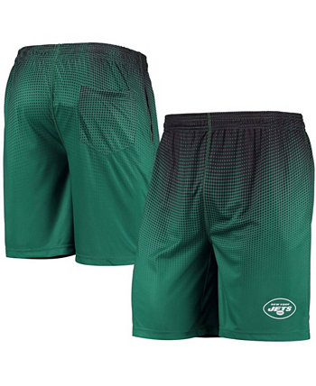 Мужские зеленые и черные шорты для тренинга New York Jets Pixel Gradient FOCO