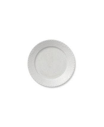 Белая рифленая половинная кружевная обеденная тарелка Royal Copenhagen
