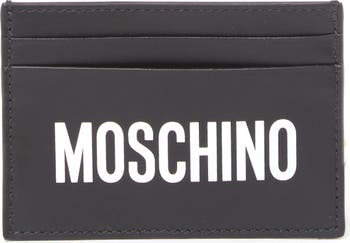 Кожаный бумажник с логотипом Moschino