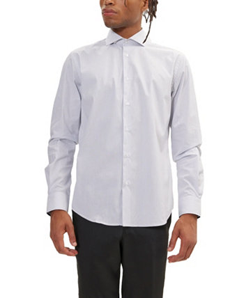 Мужская приталенная рубашка Modern с воротником-стойкой RON TOMSON