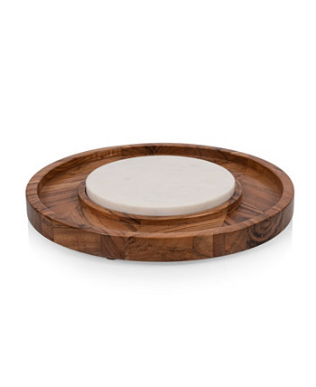 Isla Appetizer Serving Tray with Marble Cheeseboard Insert TOSCANA