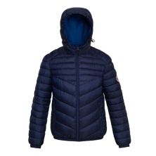 Men's Light Weight Quilted Hooded Puffer Jacket Coat Rokka&Rolla