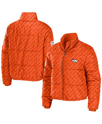 Женская куртка Orange Denver Broncos Puffer с молнией во всю длину WEAR by Erin Andrews