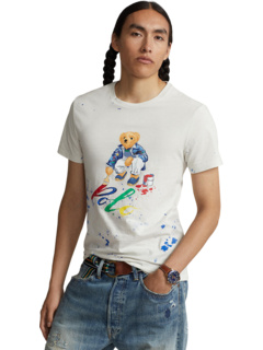 Облегающая футболка-поло с коротким рукавом из джерси Polo Bear на заказ Ralph Lauren