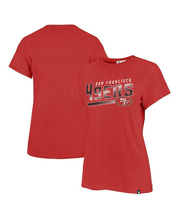 Женская футболка Scarlet с эффектом потертости San Francisco 49ers Pep Up Frankie '47 Brand
