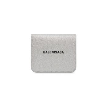 Кошелек для монет и карт Cash Flap из сверкающей ткани Balenciaga