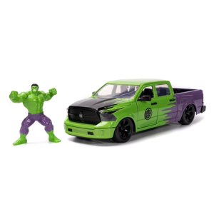 2014 Dodge Ram 1500 Pickup w/ Hulk Figure, Marvel Comics - Jada Toys 99726 - 1/24 Scale Diecast Car JADA TOYS