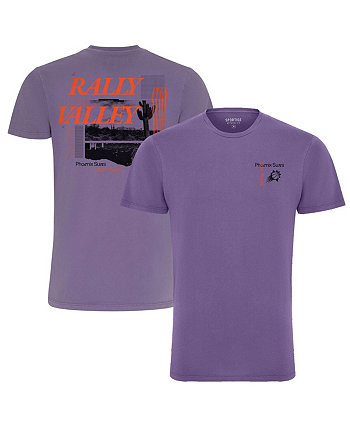 Мужская и женская фиолетовая футболка Phoenix Suns NBA Playoffs 2023 Rally The Valley Bingham Sportiqe