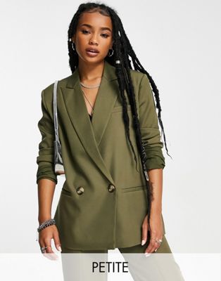 4th & Reckless Petite tailored blazer in khaki - part of a set 4th & Reckless Petite