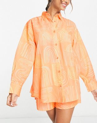 Оранжевая рубашка Skyla Damson Madder - часть комплекта Damson Madder