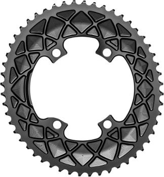 Premium Oval 110 BCD Road Outer Chainring Absolute Black