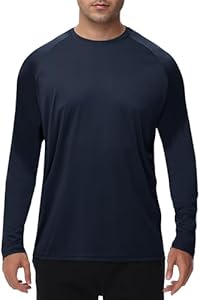 Long Sleeve Shirts for Men - Dry Fit Moisture Wicking UV UPF Sun Protection T-Shirts for Fishing Workout Swim Boojo