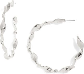 Frozen Chain Hoop Earrings OPEN EDIT