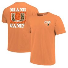 Женская оранжевая футболка-талисман в клетку Miami Hurricanes Comfort Colors Image One