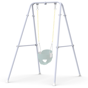 G TALECO GEAR Foldable Swing Stand for Kids, Toddler Swing Sets for Backyard, Outdoor Metal Swing Frame for Baby Swings, White G TALECO GEAR