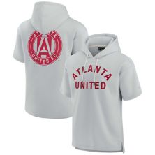 Unisex Fanatics Signature Gray Atlanta United FC Super Soft Fleece Short Sleeve Pullover Hoodie Unbranded
