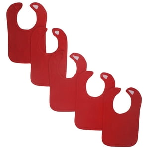 Bambini Red Baby Bibs (Pack of 5) Bambini