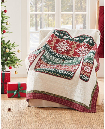 Рождественский свитер с аппликацией, 50 x 60 дюймов Greenland Home Fashions