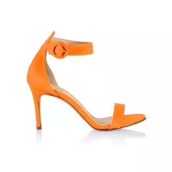 Gisele III 85MM Suede Sandals L'AGENCE